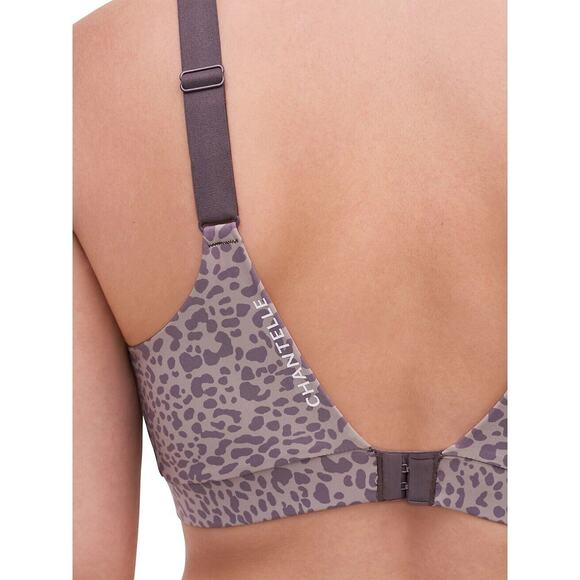 Chantelle Women Taupe Animal Printed Wireless Low Impact Sports Bra Size M - Picture 5 of 5